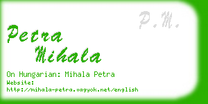 petra mihala business card